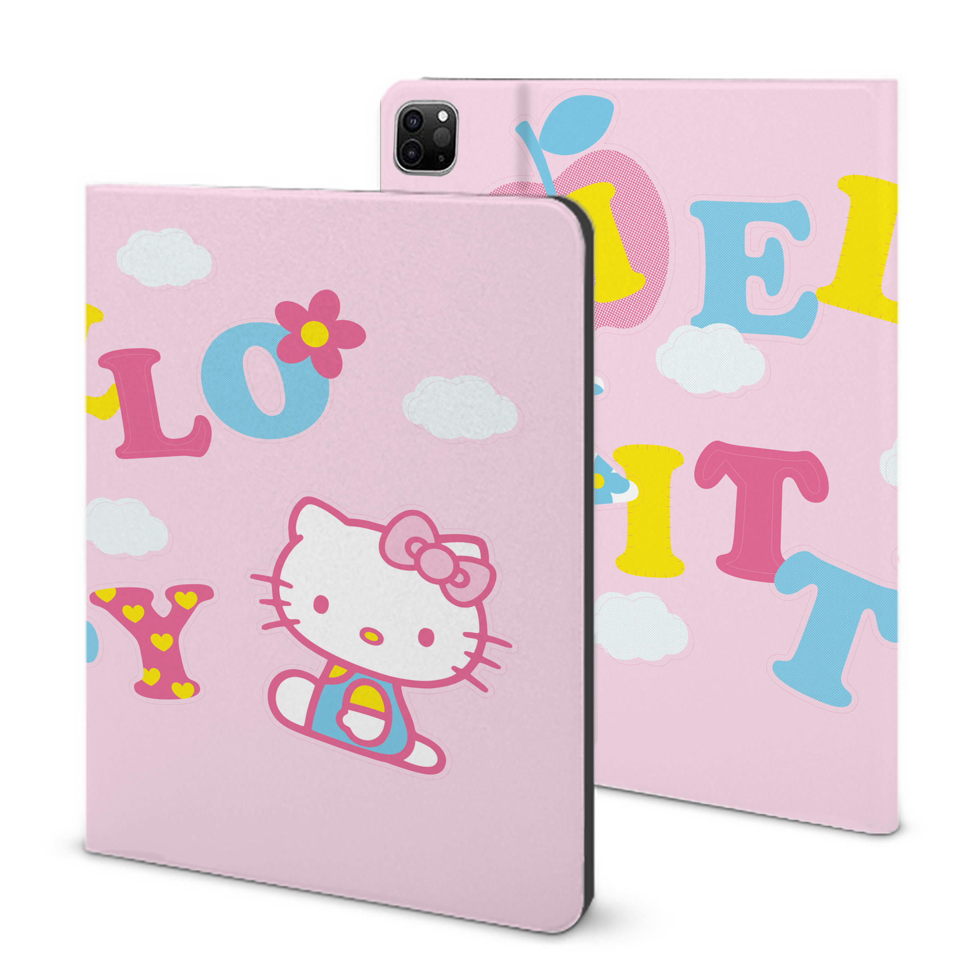 （画像用） Hello Kitty ハローキティ IPad ケース ブック型 PUレザー TPU 耐衝撃 軽量 薄型 ペン収納なし 全面保護 IPad 各モデル対応